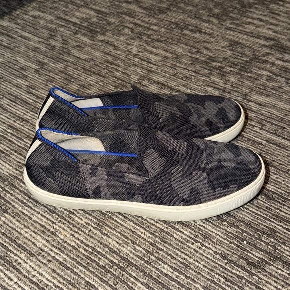 Rothy’s The Original Slip on Sneakers Black Camo Size 10 - Picture 3 of 7